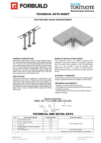 FBD lävistysraudoitus esite 2026-03-17